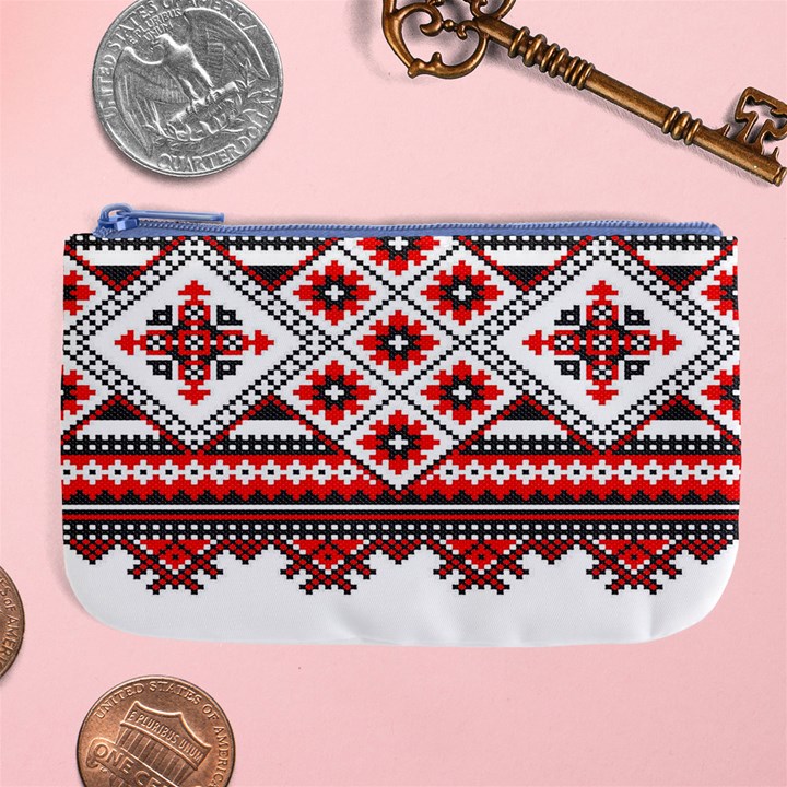 Consecutive Knitting Patterns Vector Large Coin Purse