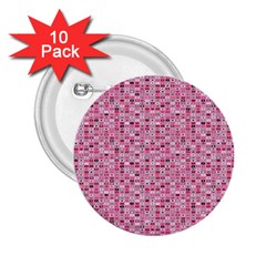 Abstract Pink Squares 2 25  Buttons (10 Pack)  by BangZart