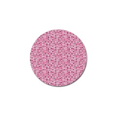 Abstract Pink Squares Golf Ball Marker by BangZart