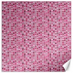 Abstract Pink Squares Canvas 12  X 12   by BangZart