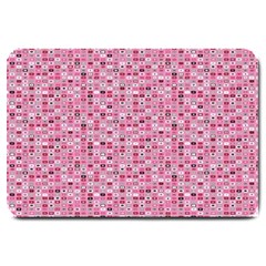 Abstract Pink Squares Large Doormat  by BangZart