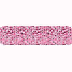 Abstract Pink Squares Large Bar Mats by BangZart