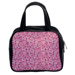 Abstract Pink Squares Classic Handbags (2 Sides) by BangZart