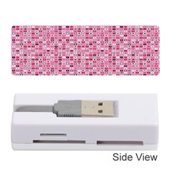 Abstract Pink Squares Memory Card Reader (stick)  by BangZart