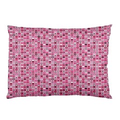 Abstract Pink Squares Pillow Case (two Sides) by BangZart