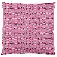 Abstract Pink Squares Large Cushion Case (one Side) by BangZart