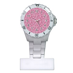 Abstract Pink Squares Plastic Nurses Watch by BangZart