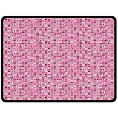 Abstract Pink Squares Double Sided Fleece Blanket (large)  by BangZart