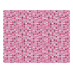 Abstract Pink Squares Double Sided Flano Blanket (large)  by BangZart