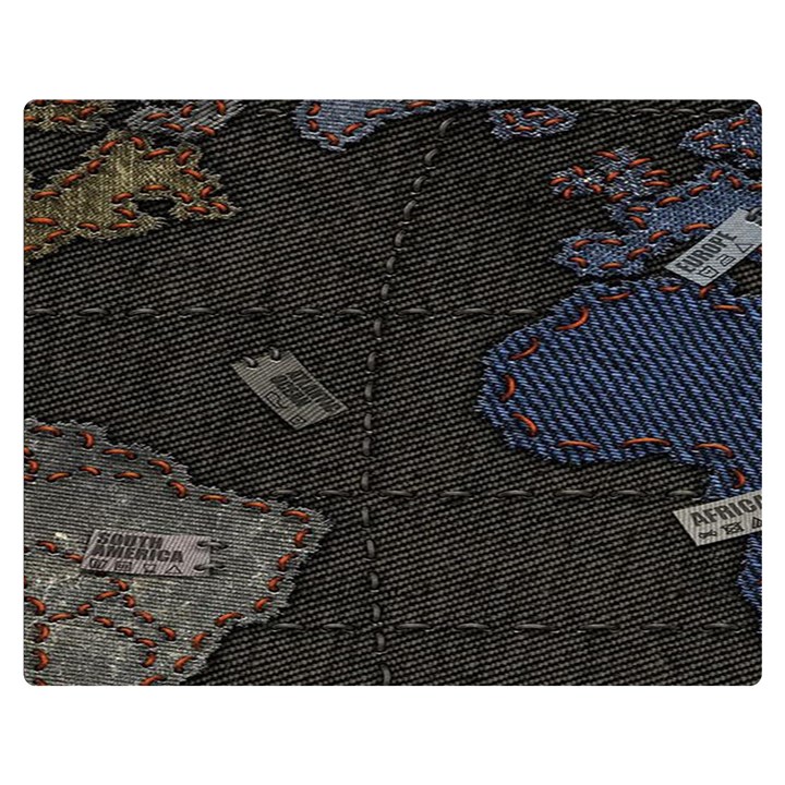 World Map Double Sided Flano Blanket (Medium) 