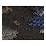 World Map Double Sided Flano Blanket (Large)  Blanket Back