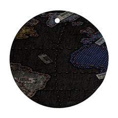 World Map Ornament (round) by BangZart