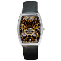 Textures Snake Skin Patterns Barrel Style Metal Watch by BangZart