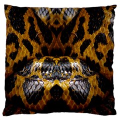 Textures Snake Skin Patterns Large Cushion Case (one Side) by BangZart