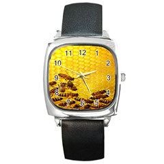 Sweden Honey Square Metal Watch by BangZart