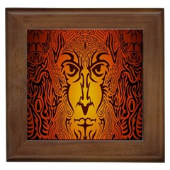 Lion Man Tribal Framed Tiles by BangZart