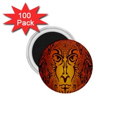 Lion Man Tribal 1 75  Magnets (100 Pack) 