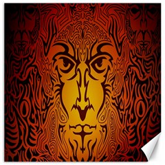 Lion Man Tribal Canvas 12  X 12   by BangZart