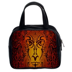 Lion Man Tribal Classic Handbags (2 Sides) by BangZart