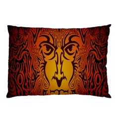 Lion Man Tribal Pillow Case by BangZart