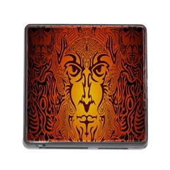 Lion Man Tribal Memory Card Reader (square) by BangZart