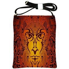 Lion Man Tribal Shoulder Sling Bags by BangZart