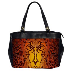 Lion Man Tribal Office Handbags (2 Sides)  by BangZart