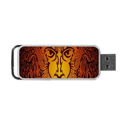 Lion Man Tribal Portable Usb Flash (two Sides) by BangZart