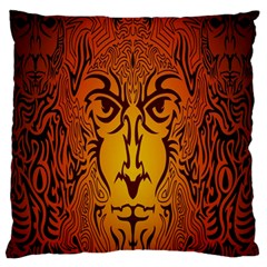 Lion Man Tribal Standard Flano Cushion Case (one Side) by BangZart