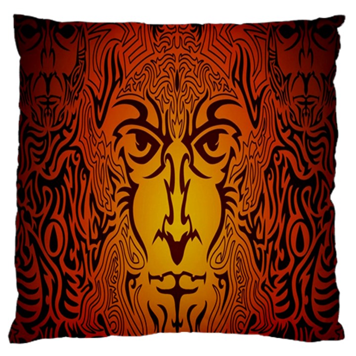 Lion Man Tribal Standard Flano Cushion Case (One Side)