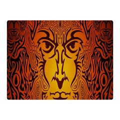 Lion Man Tribal Double Sided Flano Blanket (mini)  by BangZart