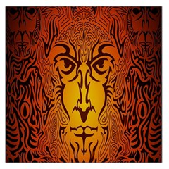 Lion Man Tribal Large Satin Scarf (square) by BangZart