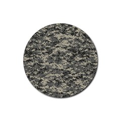 Us Army Digital Camouflage Pattern Rubber Round Coaster (4 Pack)  by BangZart