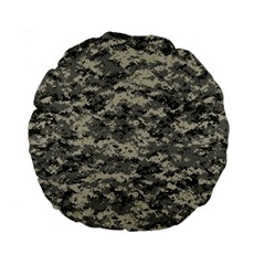 Us Army Digital Camouflage Pattern Standard 15  Premium Round Cushions by BangZart