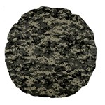 Us Army Digital Camouflage Pattern Large 18  Premium Round Cushions Front