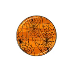 Vector Seamless Pattern With Spider Web On Orange Hat Clip Ball Marker by BangZart