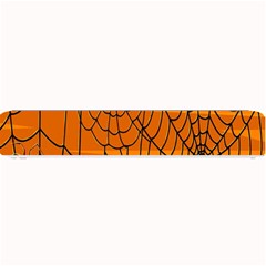 Vector Seamless Pattern With Spider Web On Orange Small Bar Mats by BangZart