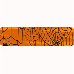 Vector Seamless Pattern With Spider Web On Orange Large Bar Mats by BangZart