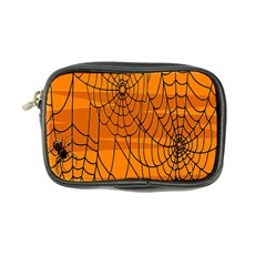 Vector Seamless Pattern With Spider Web On Orange Coin Purse by BangZart