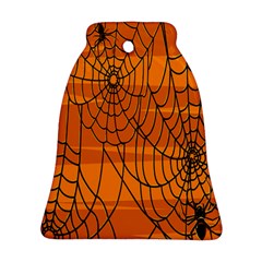 Vector Seamless Pattern With Spider Web On Orange Ornament (bell) by BangZart