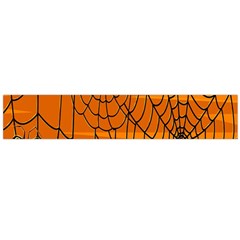 Vector Seamless Pattern With Spider Web On Orange Flano Scarf (large) by BangZart