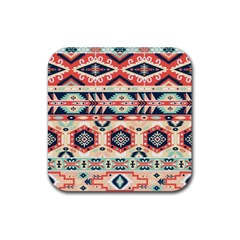 Aztec Pattern Copy Rubber Coaster (square)  by BangZart