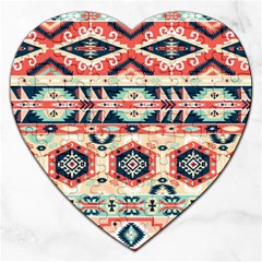 Aztec Pattern Copy Jigsaw Puzzle (heart) by BangZart