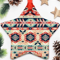 Aztec Pattern Copy Star Ornament (two Sides) by BangZart