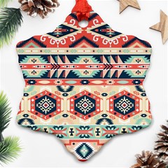 Aztec Pattern Copy Ornament (snowflake) by BangZart