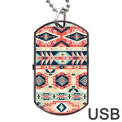 Aztec Pattern Copy Dog Tag Usb Flash (two Sides) by BangZart