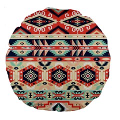 Aztec Pattern Copy Large 18  Premium Round Cushions