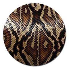 Snake Skin O Lay Magnet 5  (round) by BangZart