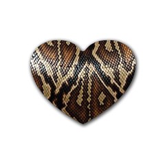 Snake Skin O Lay Rubber Coaster (heart)  by BangZart