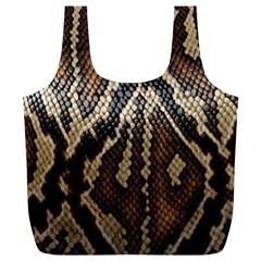 Snake Skin O Lay Full Print Recycle Bags (l)  by BangZart